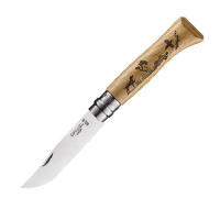 Нож Opinel №8, нержавеющая сталь, рукоять дуб, гравировка собака, 002335 002335 от прозводителя Opinel