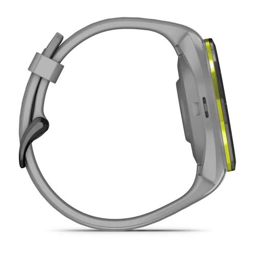 Garmin Approach S70 - 42 мм | Black/Amp Yellow Ceramic Bezel with Powder Grey Silicone Band