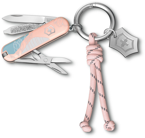 Нож-брелок Victorinox Classic SD Paris Style, 58 мм, 7 функций, розовый (подар.коробка) 0.6223.E221 от прозводителя Victorinox