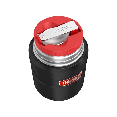Термос для еды Thermos SK3000 RCMB с ложкой (0,47 литра), черный 372826 от прозводителя Thermos