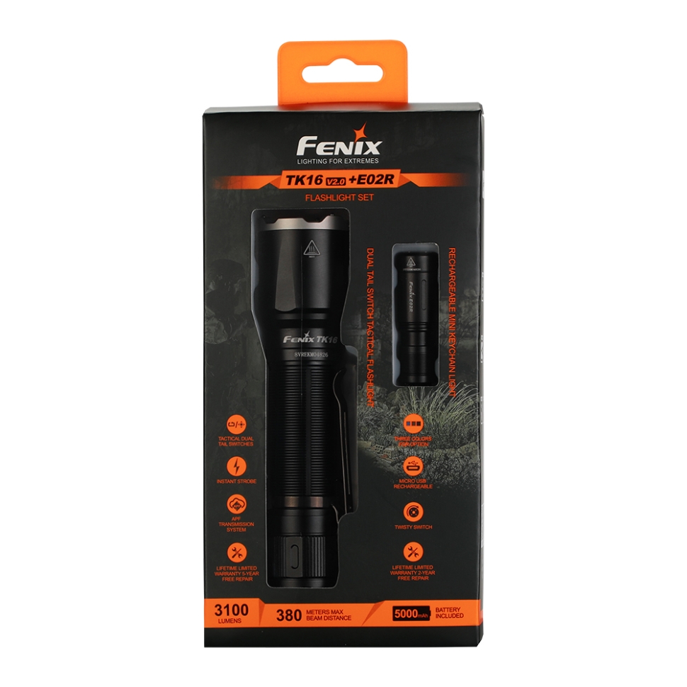 Фонарь Fenix тактический TK16V20 +E02R TK16V20E02R от прозводителя Fenix