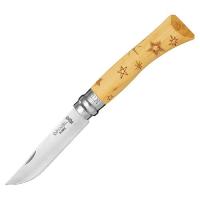Нож Opinel №7 Nature, нержавеющая сталь, рукоять самшит, гравировка звезды, 001549 001549 от прозводителя Opinel