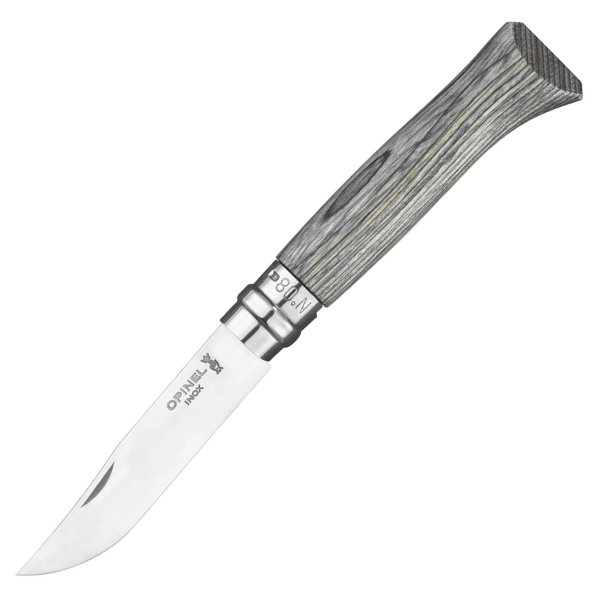 Нож Opinel №08, нержавеющая сталь, ручка из березы, серая  ручка, 002389 002389 от прозводителя Opinel