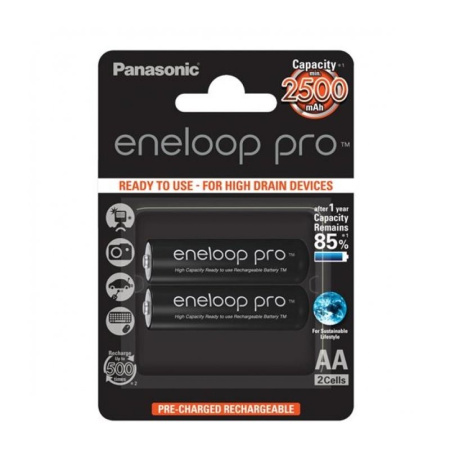 Аккумулятор PANASONIC Eneloop Pro AA 2450 2BP (BK-3HCDE/2BE) BK-3HCDE/2BE от прозводителя Panasonic