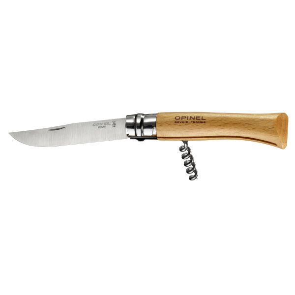 Нож Opinel №10, нержавеющая сталь, рукоять из бука, со штопором, 001410 001410 от прозводителя Opinel