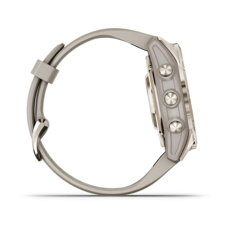 Garmin Fenix 7s Pro - 42 мм SOLAR | SAPPHIRE | Soft Gold with Light Sand Band