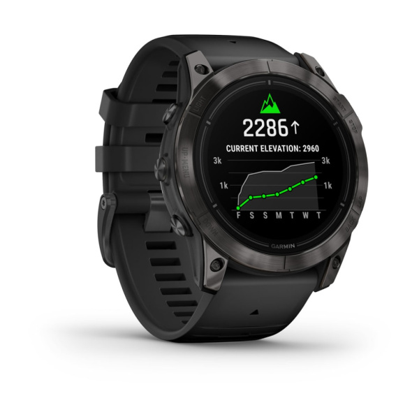 Garmin epix Pro (Gen 2) Sapphire Edition 51 мм, титановый угольно-серый, DLC, черный силиконовый ремешок 010-02804-01 от прозводителя Garmin