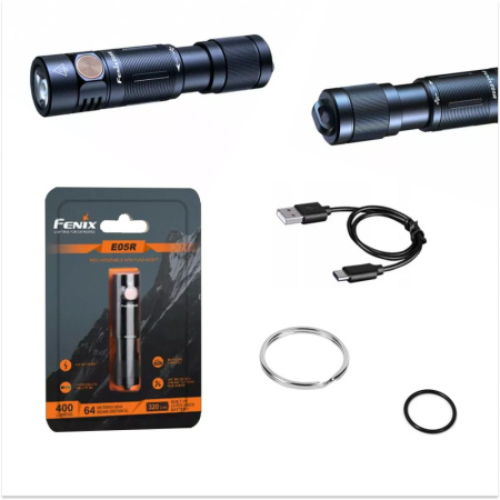 Фонарь Fenix E05R черный E05RBL от прозводителя Fenix