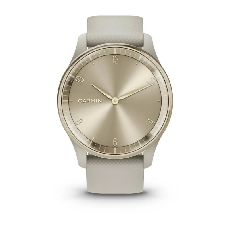 Garmin Vivomove Trend - 40 мм | Cream Gold Stainless Steel Bezel with French Grey Case and Silicone Band