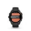 Garmin Fenix 8 - 47 мм AMOLED | SAPPHIRE | Carbon grey DLC titanium with Black/pebble grey silicone band