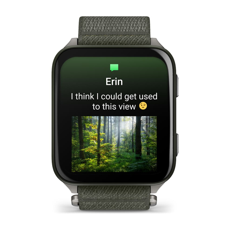Garmin Venu X1 - | Moss with Titanium Caseback and Moss ComfortFit Nylon Band