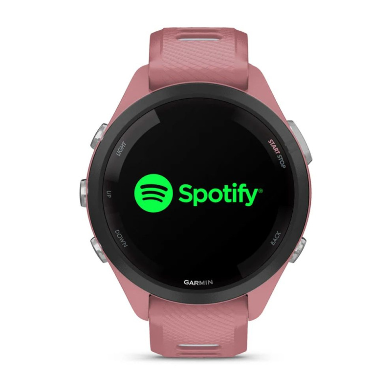 Garmin Forerunner 265s - 42 мм | Black Bezel with Light Pink Case and Light Pink/Powder Grey Silicone Band