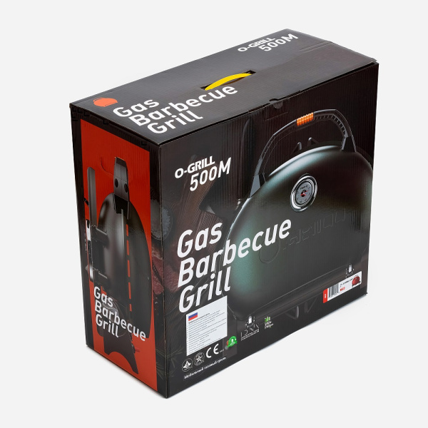 Газовый гриль O-GRILL 500MТ bicolor black-silver + адаптер А 500MT_SILVER от прозводителя O-GRILL