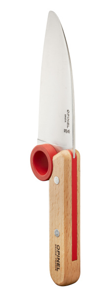 Нож шеф-повара Opinel+защита пальцев, деревянная рукоять, нержавеющая сталь, коробка, 001744 001744 от прозводителя Opinel