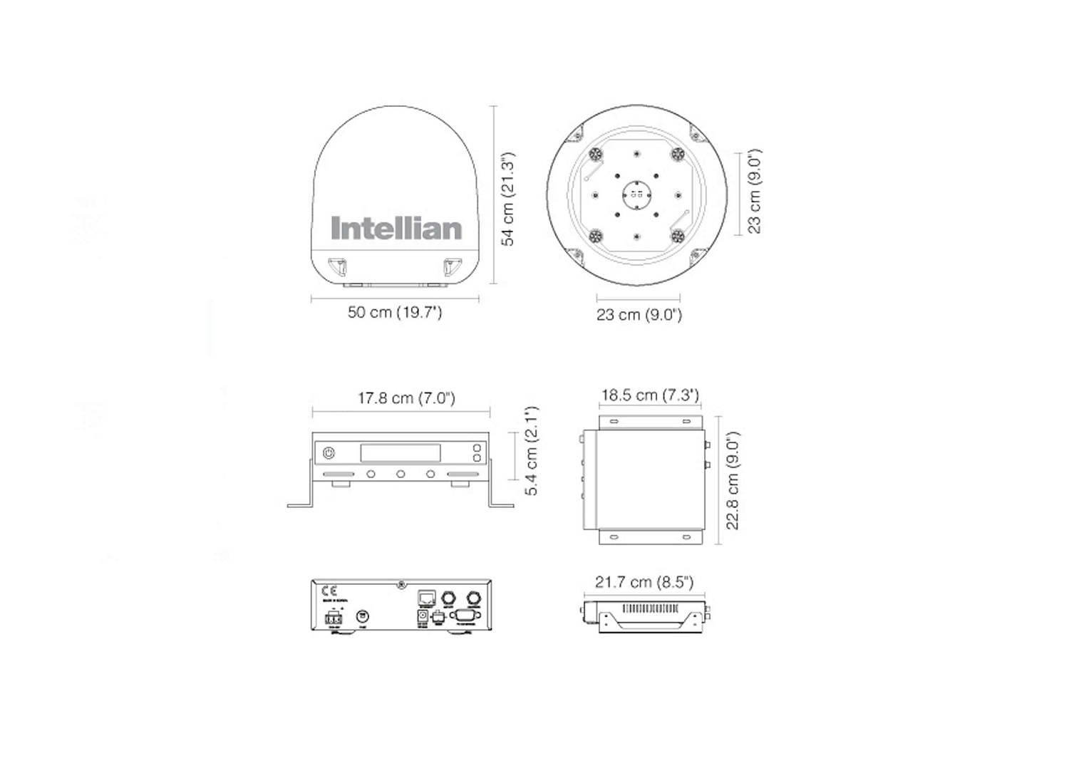 INTELLIAN i5 Satellite TV-Antenna / Twin LNB