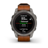 Garmin Fenix 7 Pro - 47 мм SOLAR | SAPPHIRE | Titanium with Chestnut Leather Band