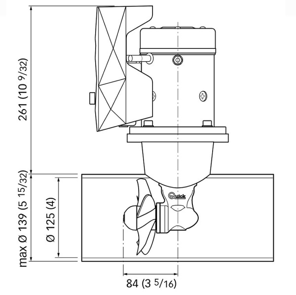 Комплект подруливающее устройство Quick, D125mm, 2,2 кВт, 40 кгс, (без тоннеля в комплекте) 10261373 от прозводителя QUICK