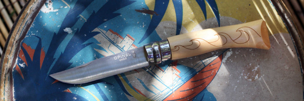 Нож Opinel №7 Nature, нержавеющая сталь, рукоять самшит, гравировка волны, 001552 001552 от прозводителя Opinel