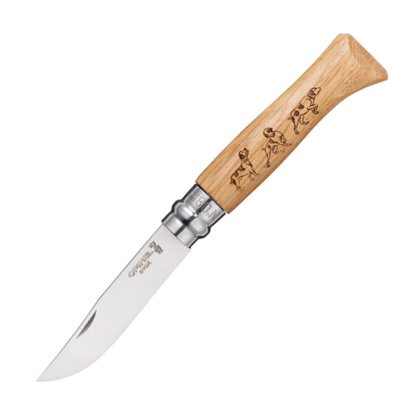 Нож Opinel №8 Animalia, нержавеющая сталь, рукоять дуб, гравировка собака, 001622 001622 от прозводителя Opinel